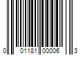 Barcode Image for UPC code 001181000063