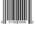 Barcode Image for UPC code 001182000062