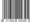 Barcode Image for UPC code 0011822002325