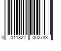 Barcode Image for UPC code 0011822002783