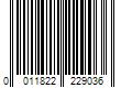 Barcode Image for UPC code 0011822229036