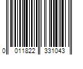 Barcode Image for UPC code 0011822331043