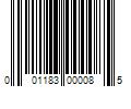 Barcode Image for UPC code 001183000085