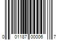 Barcode Image for UPC code 001187000067