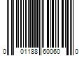 Barcode Image for UPC code 001188600600