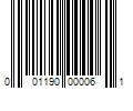 Barcode Image for UPC code 001190000061