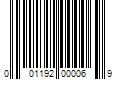 Barcode Image for UPC code 001192000069