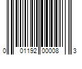 Barcode Image for UPC code 001192000083