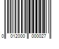 Barcode Image for UPC code 0012000000027