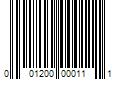 Barcode Image for UPC code 001200000111