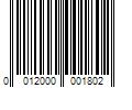 Barcode Image for UPC code 0012000001802