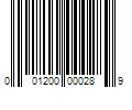 Barcode Image for UPC code 001200000289