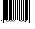 Barcode Image for UPC code 0012000003943