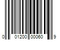 Barcode Image for UPC code 001200000609