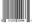 Barcode Image for UPC code 001200000661