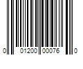 Barcode Image for UPC code 001200000760