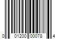 Barcode Image for UPC code 001200000784