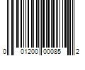 Barcode Image for UPC code 001200000852