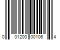 Barcode Image for UPC code 001200001064