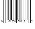 Barcode Image for UPC code 001200001132