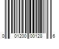 Barcode Image for UPC code 001200001286