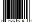 Barcode Image for UPC code 001200001354