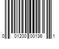 Barcode Image for UPC code 001200001361