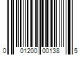 Barcode Image for UPC code 001200001385