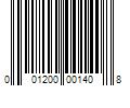 Barcode Image for UPC code 001200001408