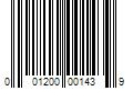 Barcode Image for UPC code 001200001439