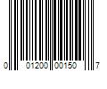 Barcode Image for UPC code 001200001507