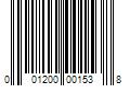 Barcode Image for UPC code 001200001538