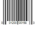 Barcode Image for UPC code 001200001583