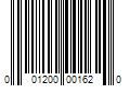 Barcode Image for UPC code 001200001620