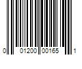 Barcode Image for UPC code 001200001651