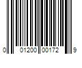 Barcode Image for UPC code 001200001729