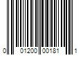 Barcode Image for UPC code 001200001811