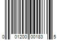 Barcode Image for UPC code 001200001835