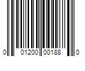 Barcode Image for UPC code 001200001880