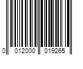 Barcode Image for UPC code 0012000019265