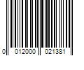 Barcode Image for UPC code 0012000021381