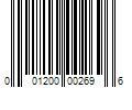 Barcode Image for UPC code 001200002696