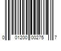 Barcode Image for UPC code 001200002757