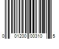 Barcode Image for UPC code 001200003105