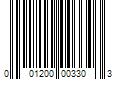 Barcode Image for UPC code 001200003303