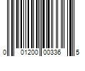 Barcode Image for UPC code 001200003365