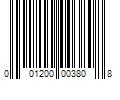 Barcode Image for UPC code 001200003808