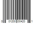 Barcode Image for UPC code 001200004201