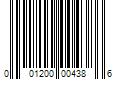 Barcode Image for UPC code 001200004386