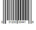 Barcode Image for UPC code 001200004416